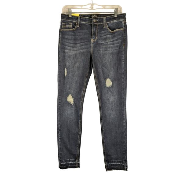 Buffalo David Bitton Jeans Womens 6/28 Jess Rip & Repair Mid-Rise Skinny Raw Hem - Picture 1 of 10